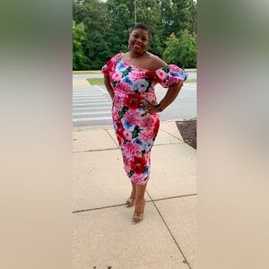 ASOS brand beautiful multi flower spring summer wedding.